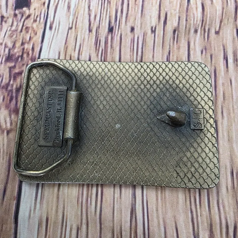 Vintage Classic In-Sink-Erator Belt Buckle SpecCast Rockford IL Metal Retro USA